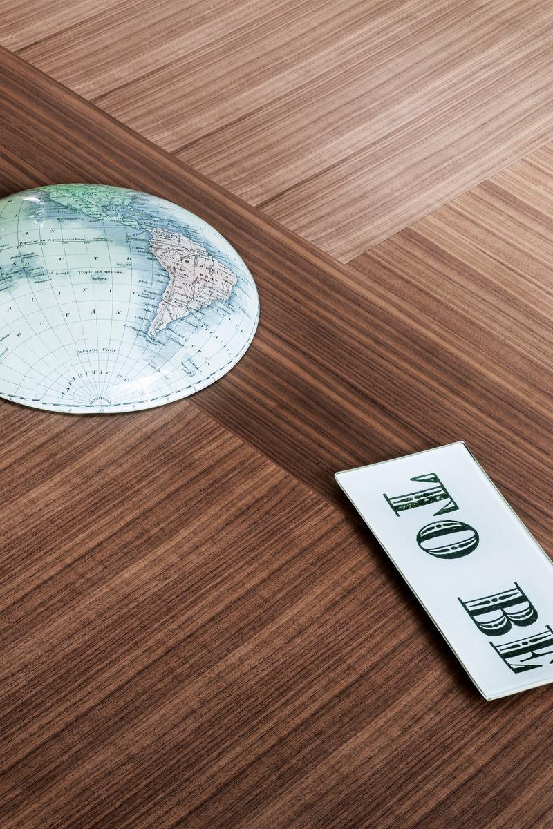 Oval wooden coffee table | Mr. Zheng by Lema