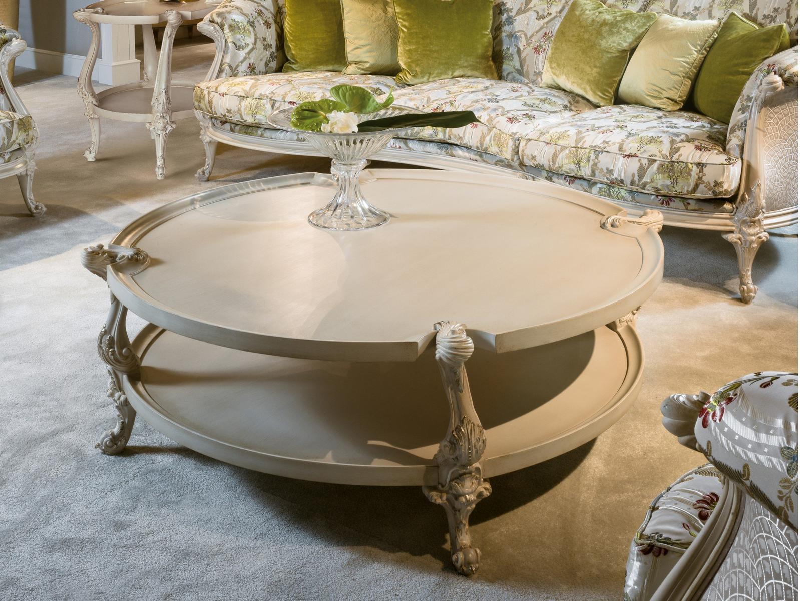 Round coffee table with storage space | 4960 by Ezio Bellotti