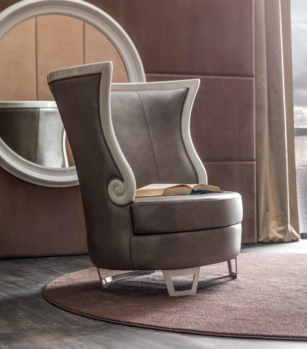 Leather armchair with armrests | Gaudì by Corte Zari
