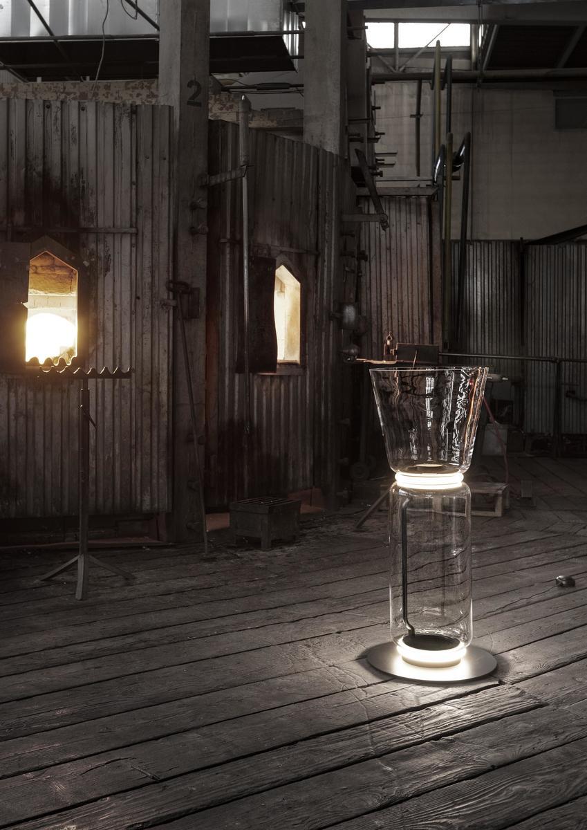 LED Blown crystal floor lamp | Noctambule Cone by Flos