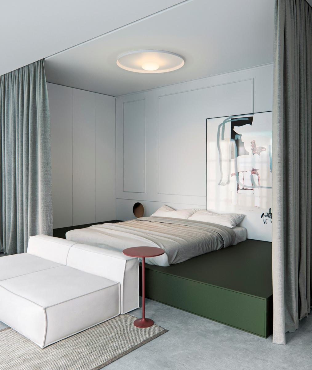 LED aluminium ceiling lamp | Top by Vibia