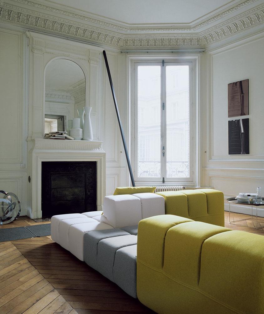 Corner sectional fabric sofa | Tufty Time by B&B Italia