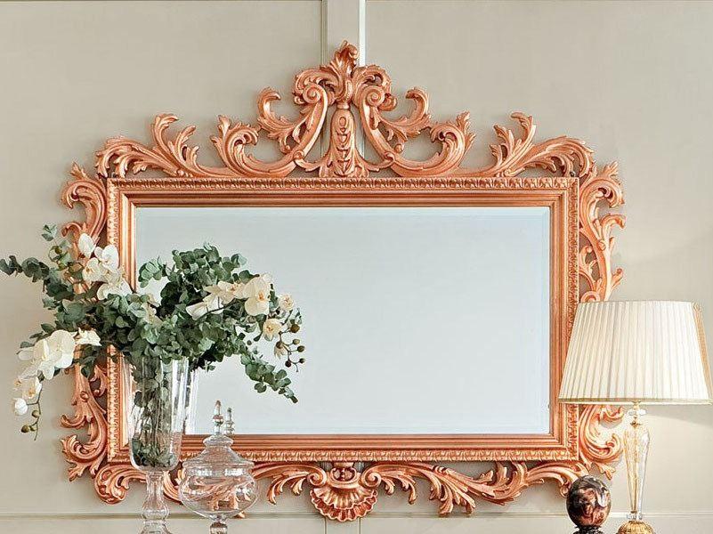 Rectangular wall-mounted framed mirror | 13669 by Modenese Gastone