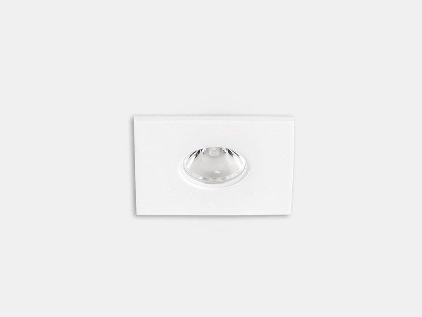 LED square recessed aluminium spotlight | Play Flat 71 by Leds C4