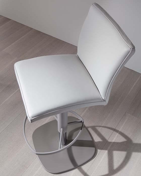 Upholstered leather stool with gas lift | Slang by Ozzio Italia