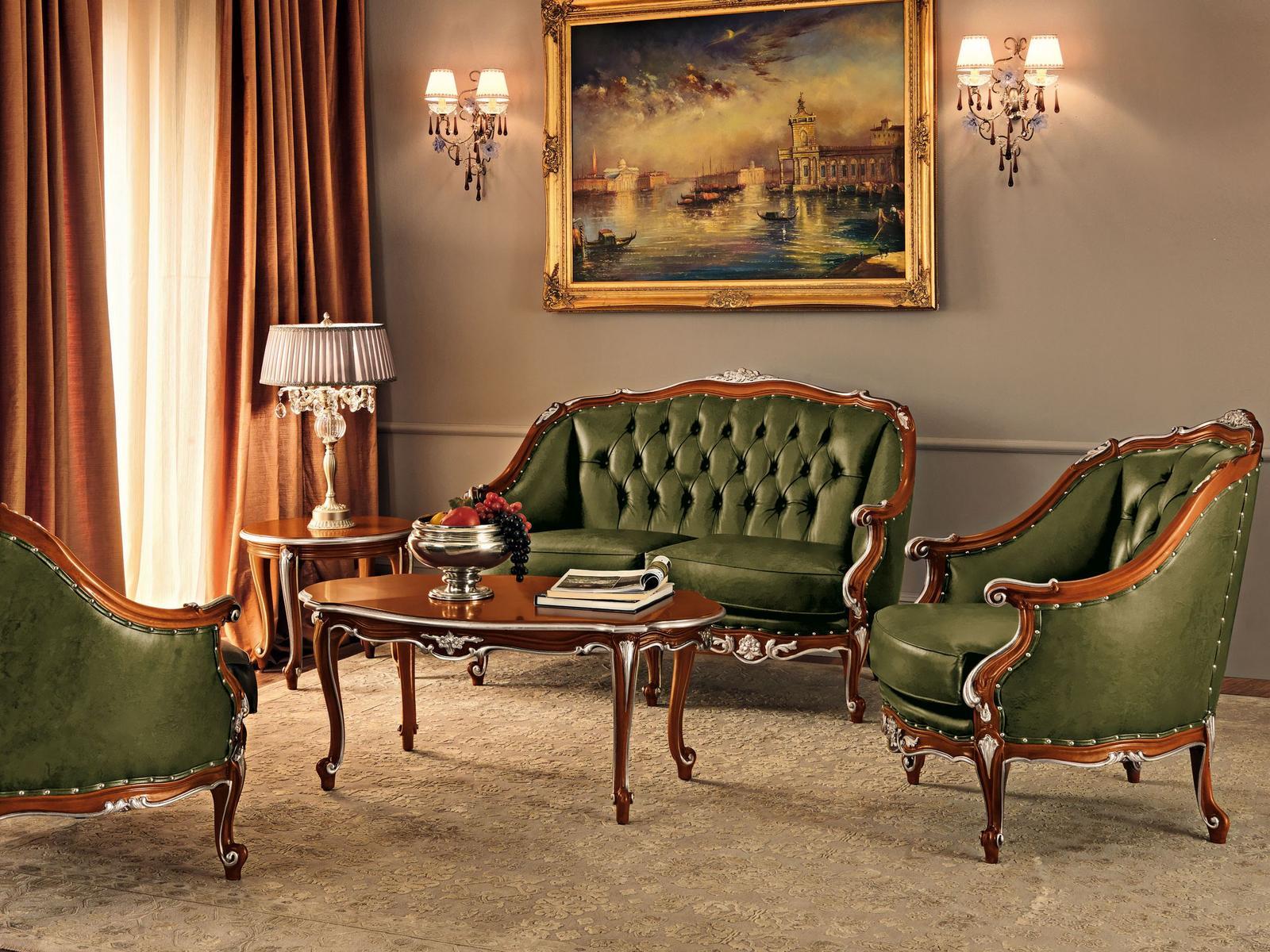 Oval solid wood coffee table | 11612 by Modenese Gastone