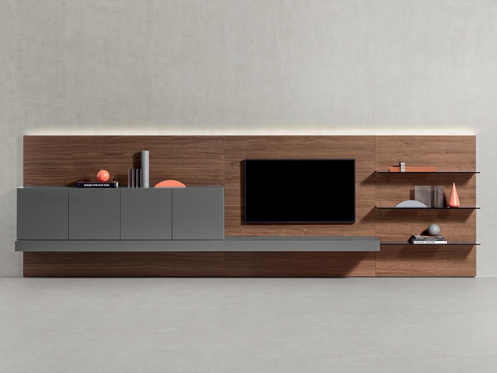 Sectional wooden storage wall | People 02 by Pianca