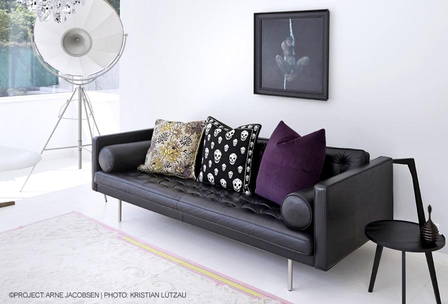 Tufted leather sofa bed | Magister by Flexform
