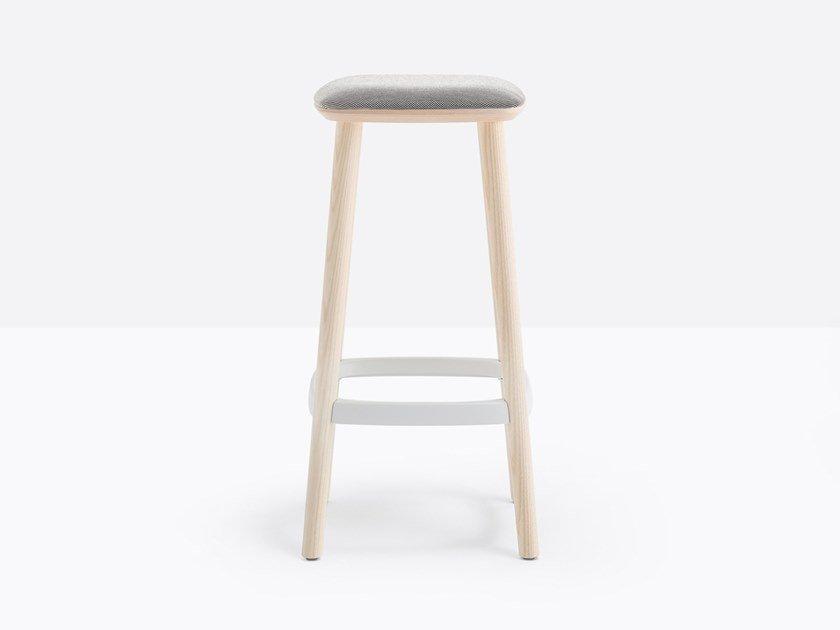High ash stool with footrest | Babila 2702/a by Pedrali