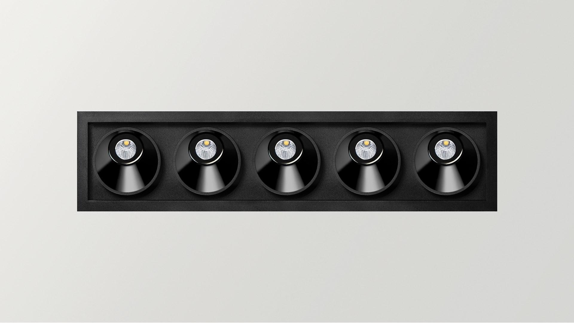 LED multiple recessed aluminium spotlight |  by Arkoslight