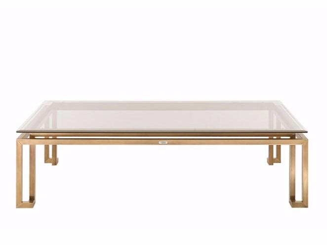 Rectangular metal coffee table for living room | Trafalgar by Gianfranco Ferre Home