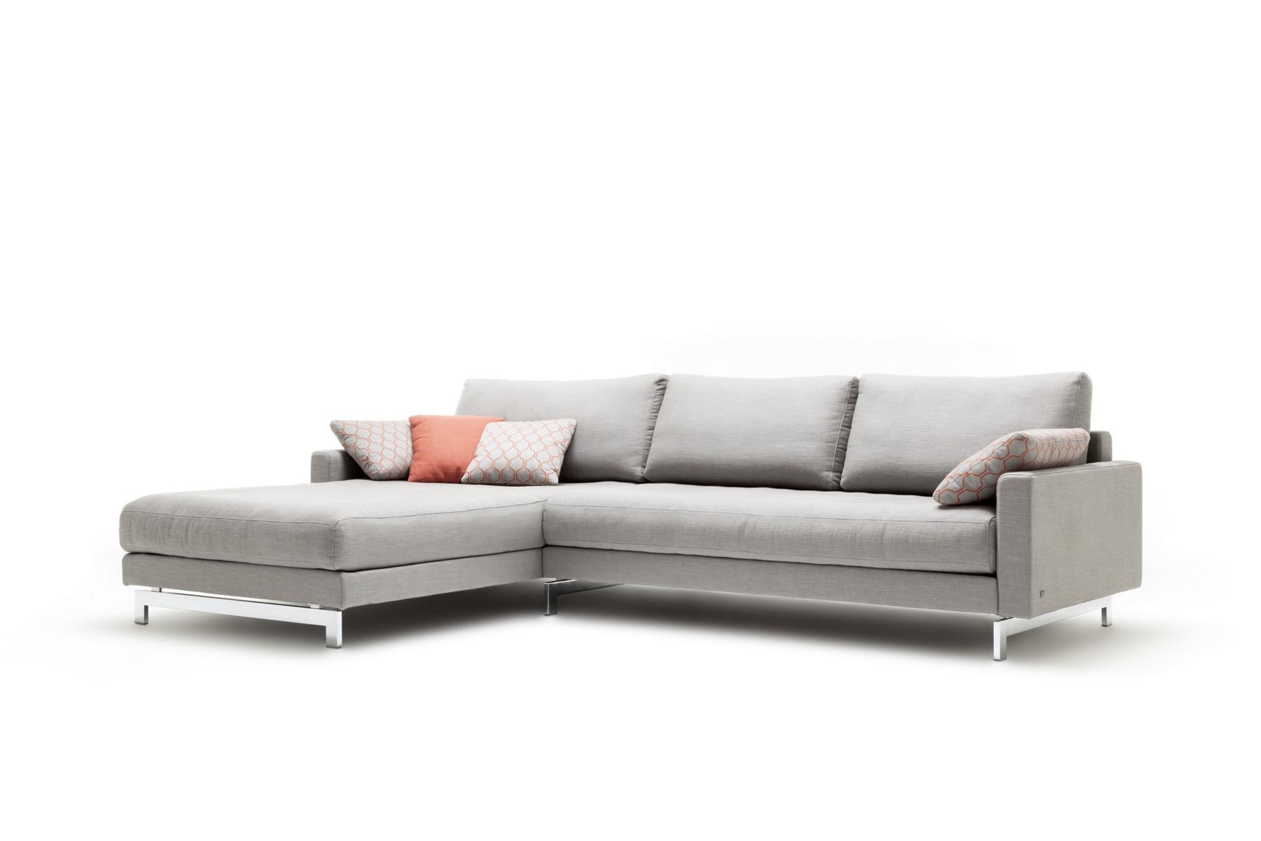 Sectional fabric sofa with chaise longue | 004 Vida by Rolf Benz