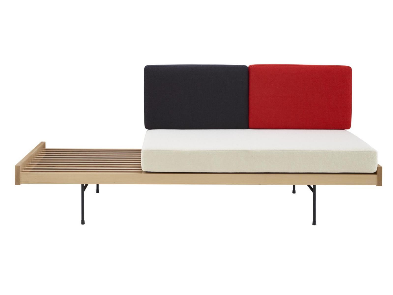 Upholstered fabric bench with back | Daybed by Ligne Roset