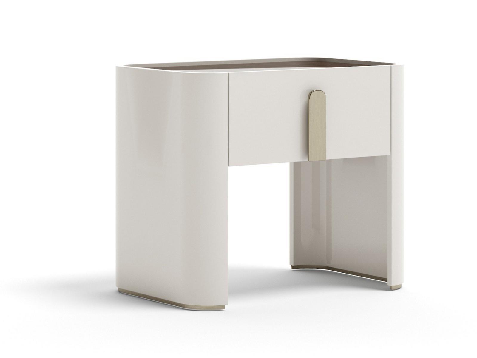 Rectangular wooden bedside table with drawers | Eden Xl by Capital Collection