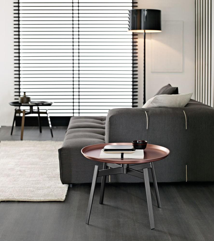Round plate coffee table with tray | Husk by B&B Italia
