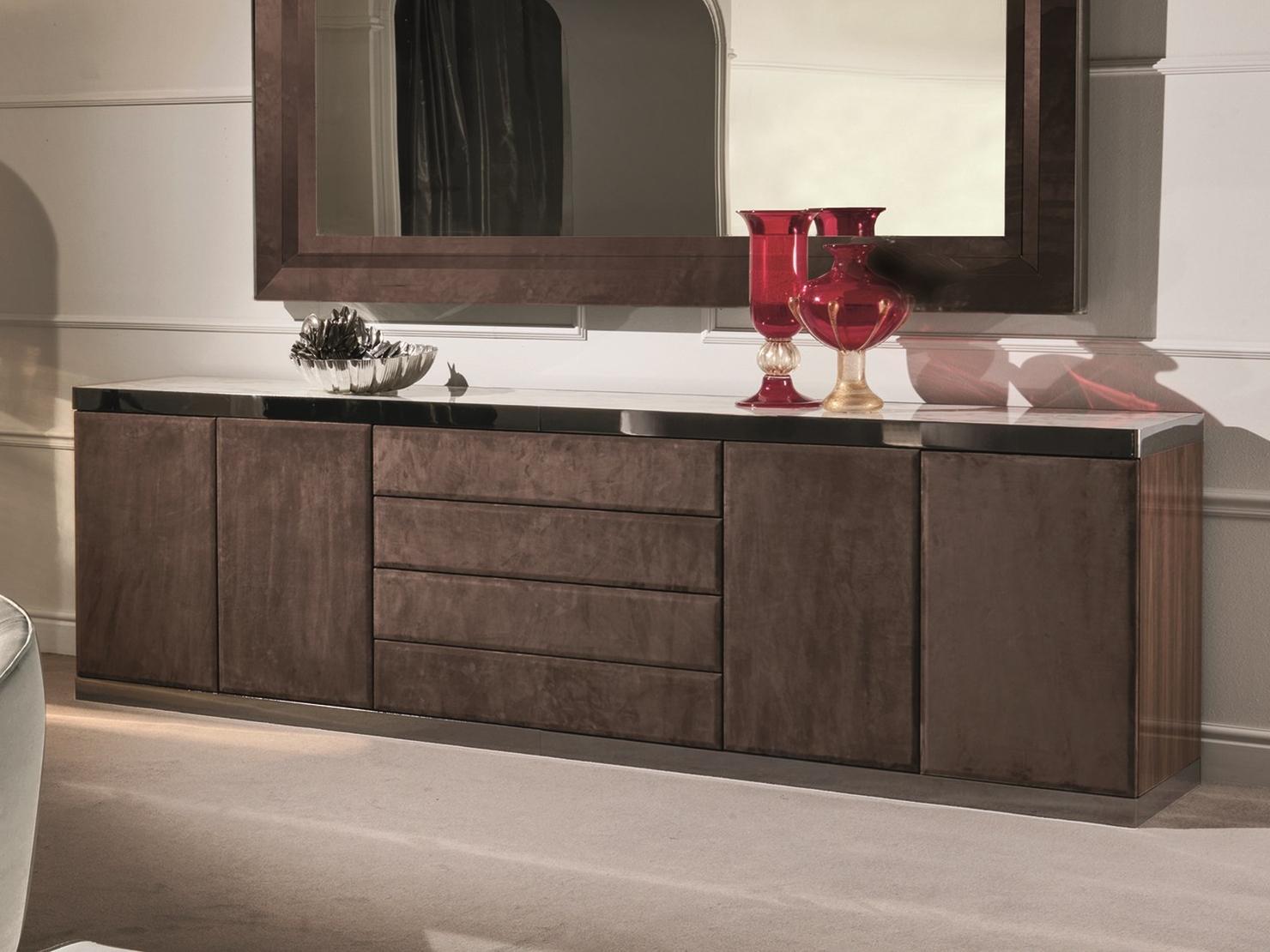 Veneer sideboard with doors | Baku by Longhi