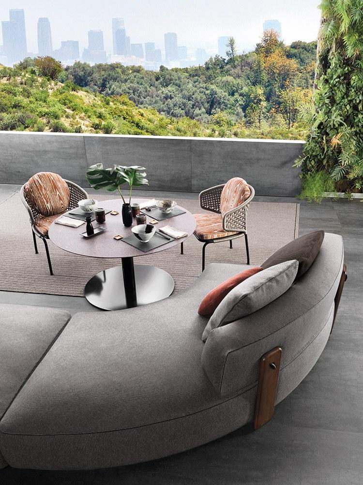 Sectional fabric garden sofa | Florida by Minotti