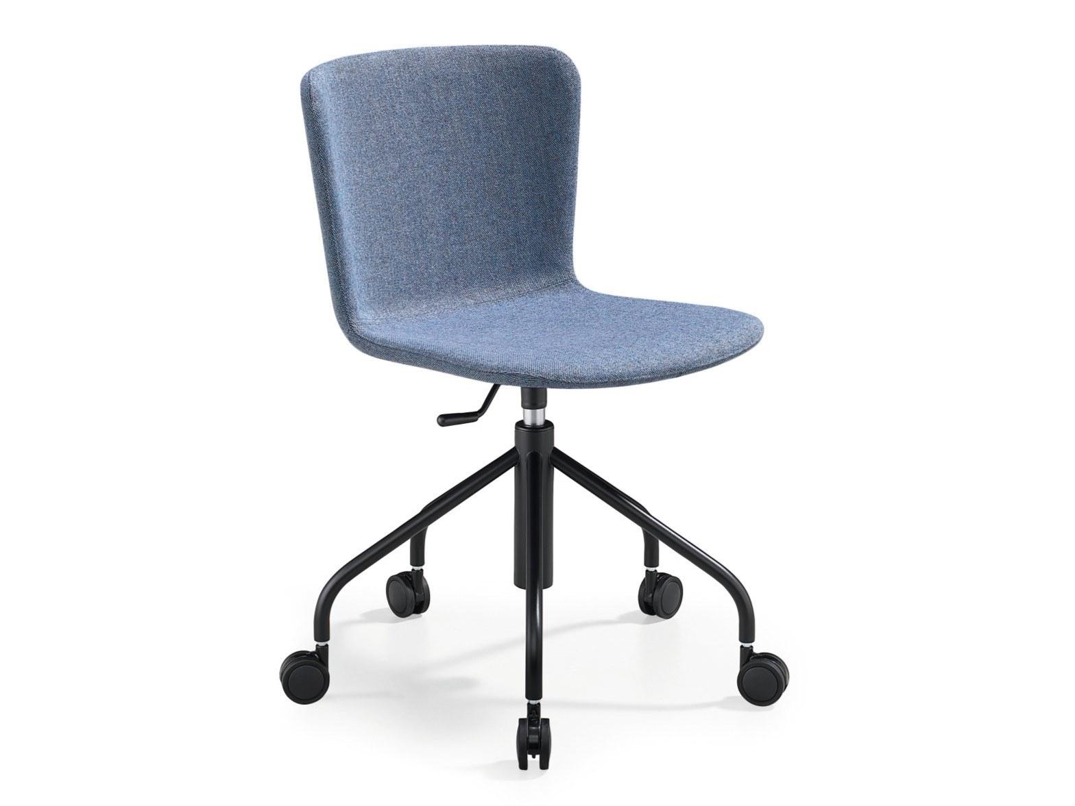 Swivel fabric office chair with castors | Calla Ds Ts by Midj