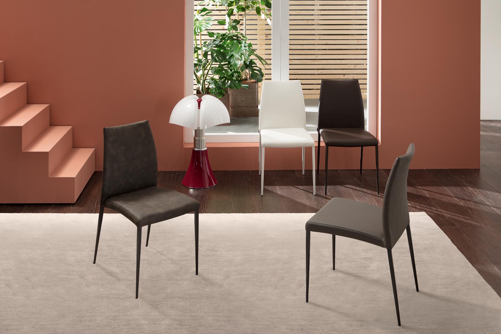 Upholstered Eco-leather chair | Nexus by Ozzio Italia