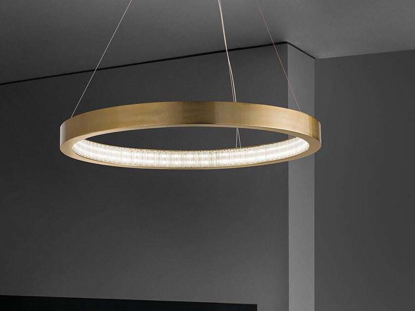 LED oak pendant lamp | Libe Round S60 by Masiero