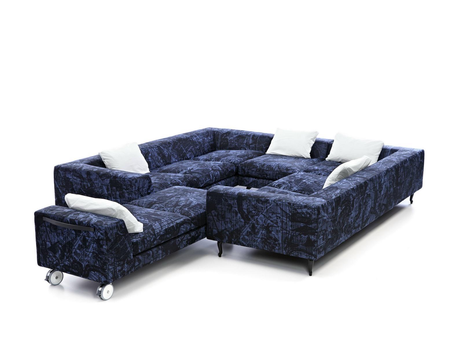 Sectional Dacron® sofa | Zliq Island by Moooi
