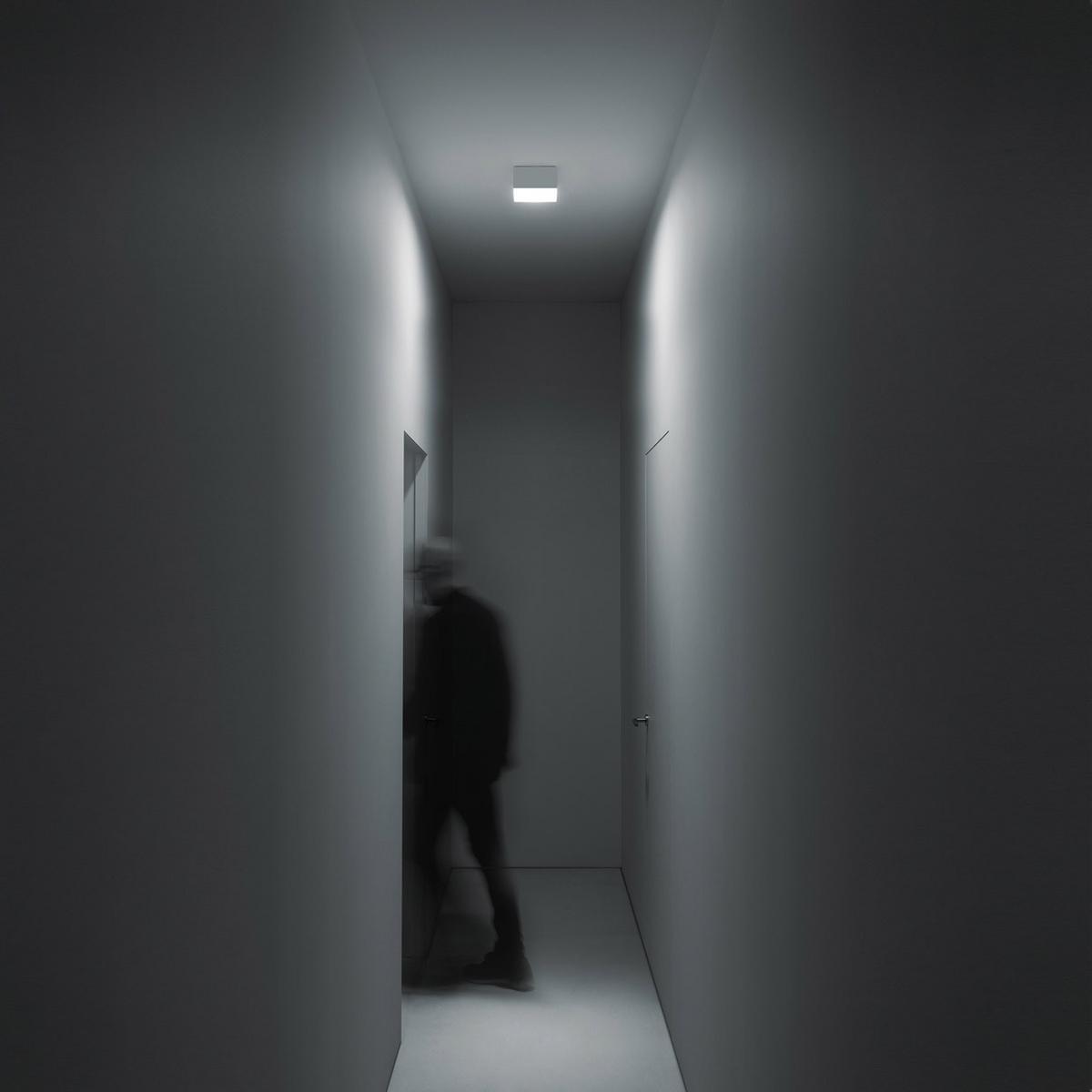 Metal and glass ceiling lamp | Hako Pl by Davide Groppi