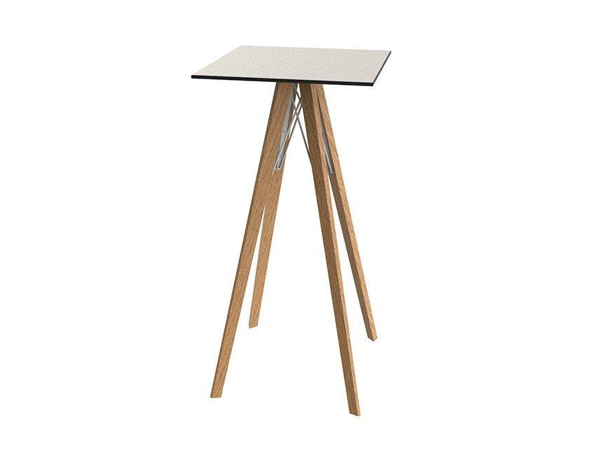 Square HPL high table | Faz Wood by Vondom