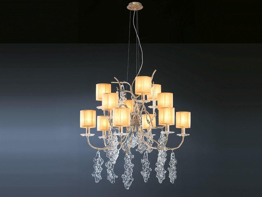 Handmade bronze chandelier | Lines Ct3289/12 by Serip