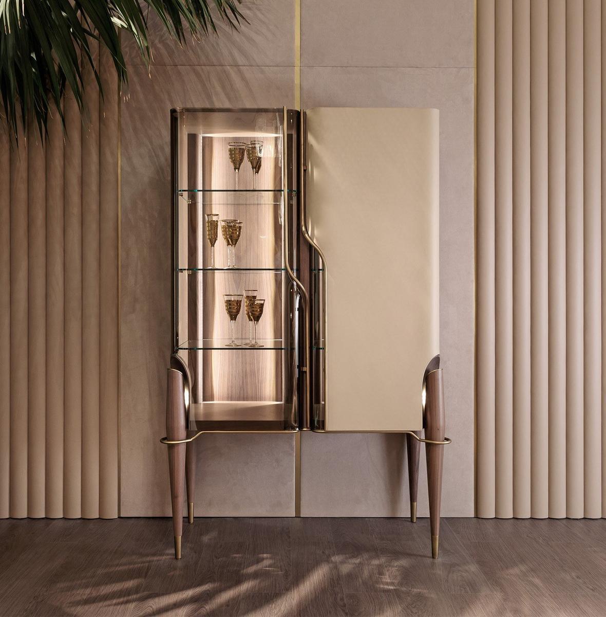 Wooden display cabinet | Melting Light by Turri