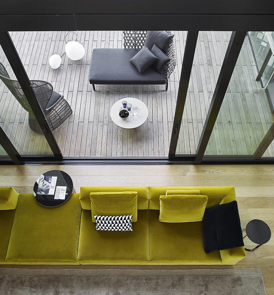 Corner sectional fabric sofa | Michel Club by B&B Italia