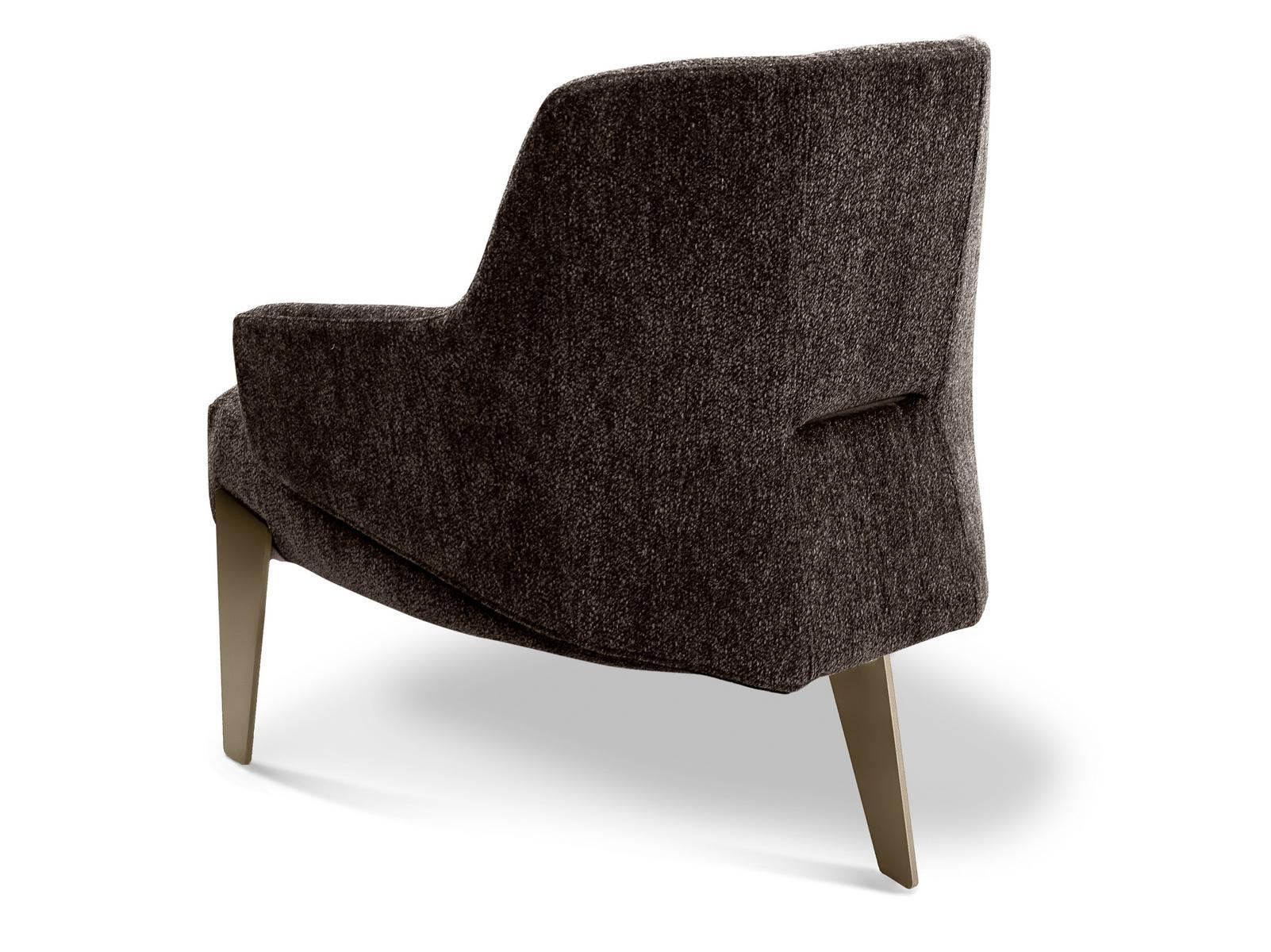 Upholstered fabric easy chair with armrests | Nascar by Arketipo