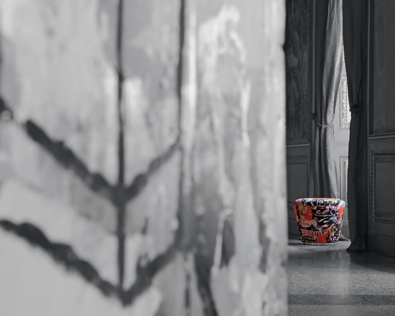 Leather pouf in a luxury style | Miky by Rugiano