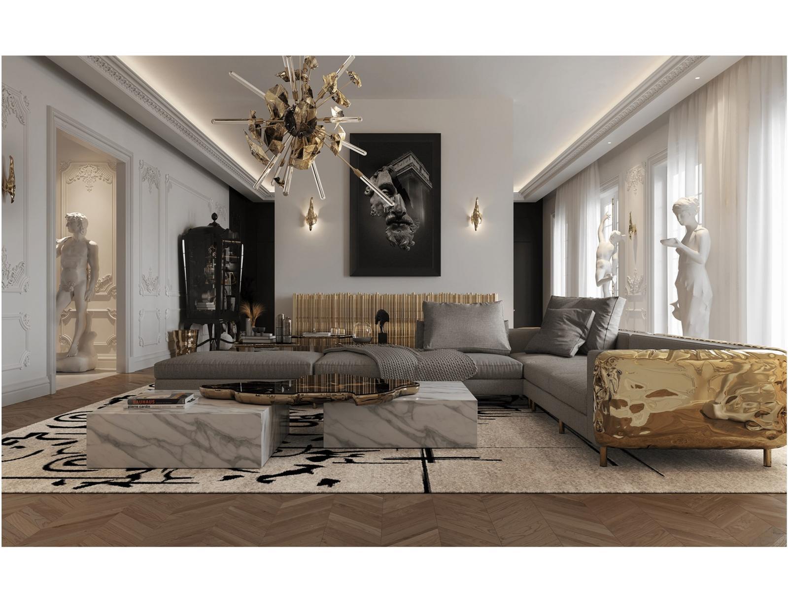 Corner modular fabric sofa with chaise longue | Imperfectio by Boca Do Lobo