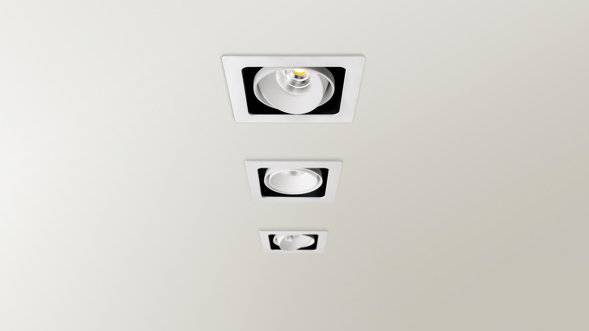 LED adjustable square spotlight | Twist by Arkoslight