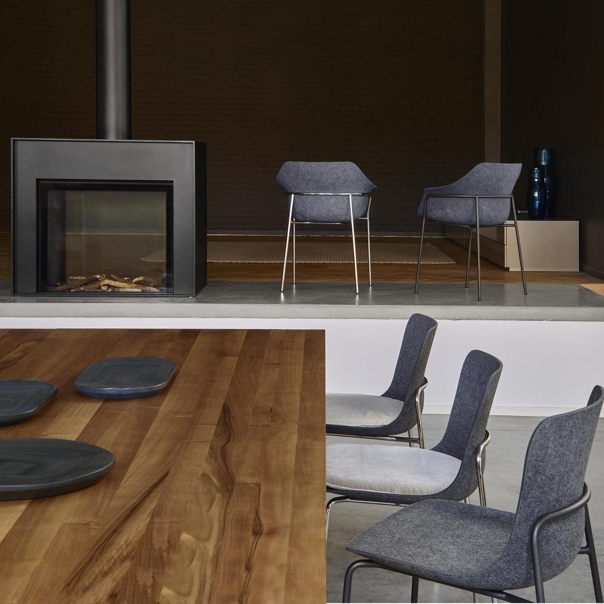 Walnut dining table | Spirit Of Forest by Ligne Roset