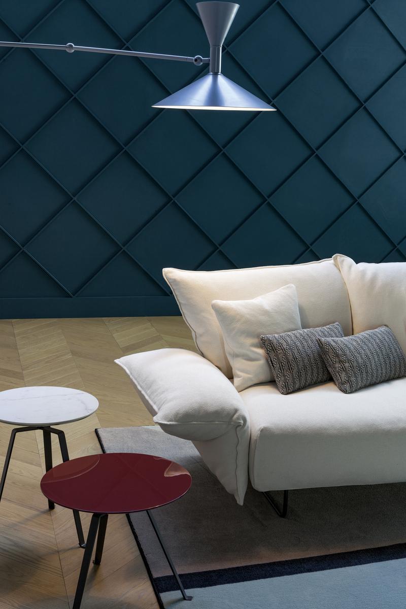 Modular fabric sofa with chaise longue | Madame C. by Bonaldo