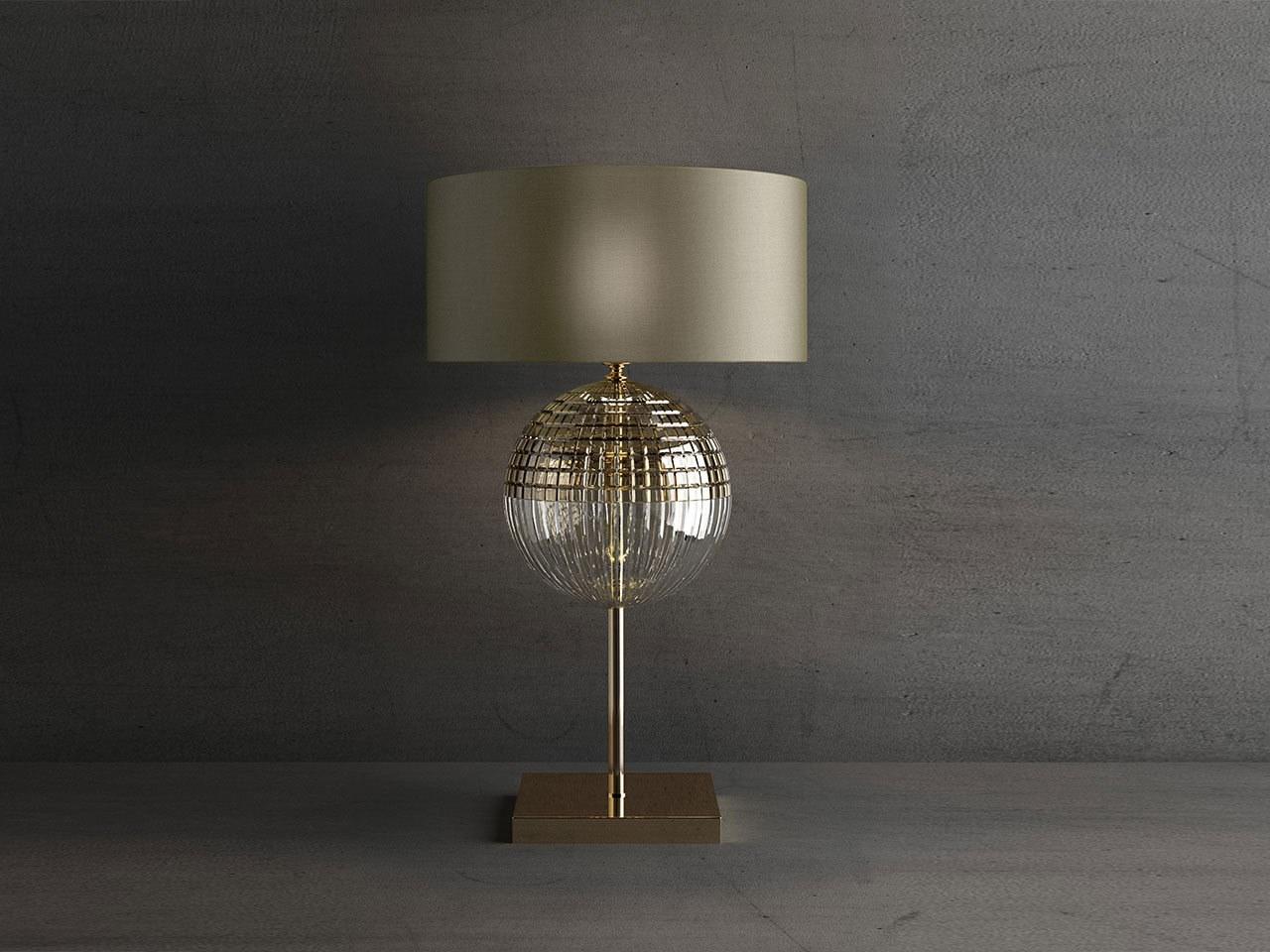 Indirect light crystal and metal table lamp | Brigitta by Italamp
