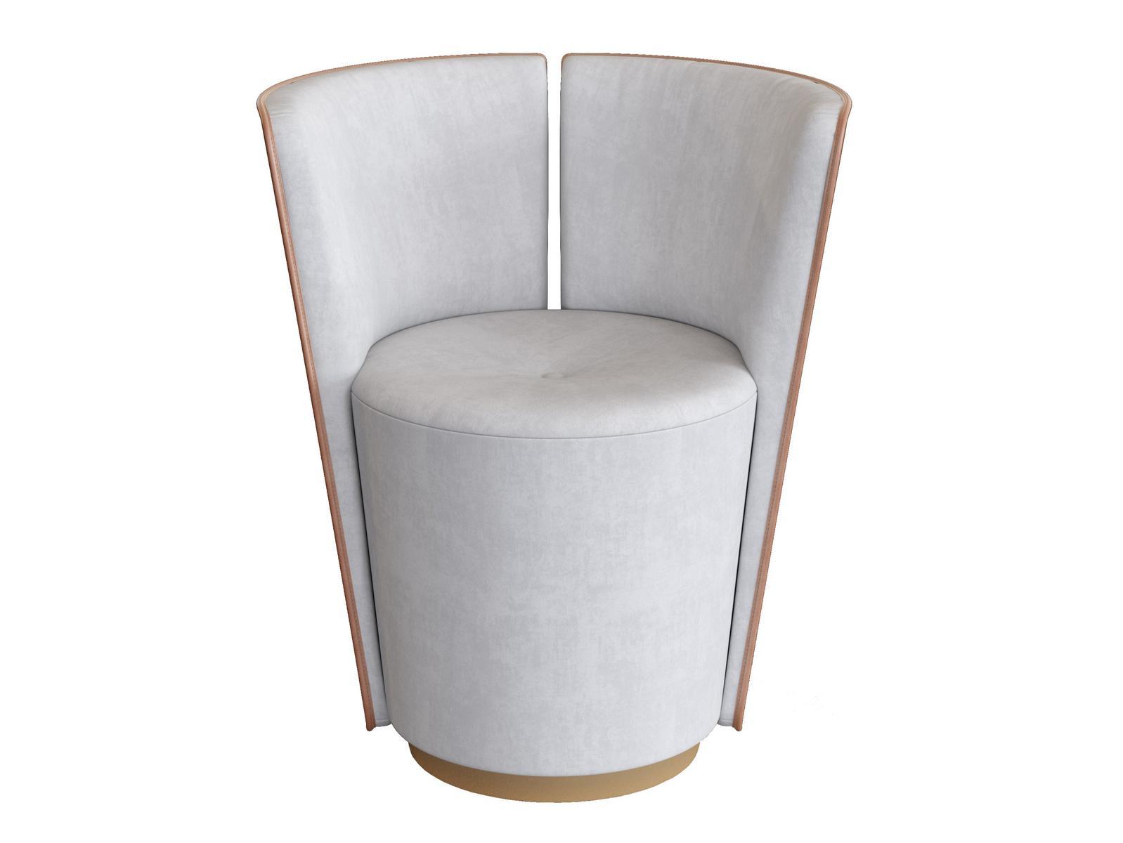 Leather easy chair with armrests | Barrel by Mantellassi 1926