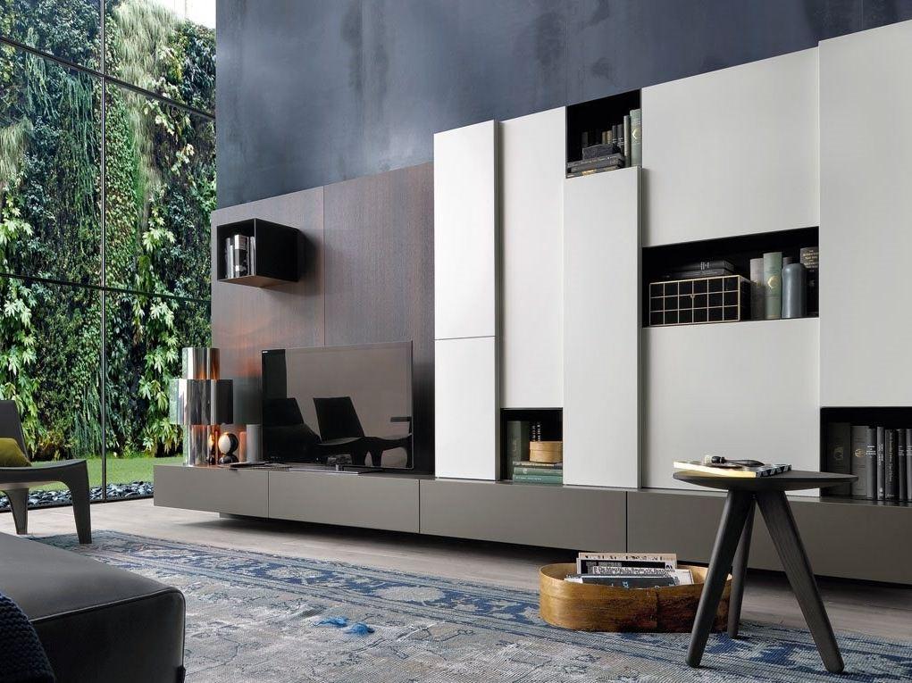 Sectional TV wall system | Sintesi by Poliform