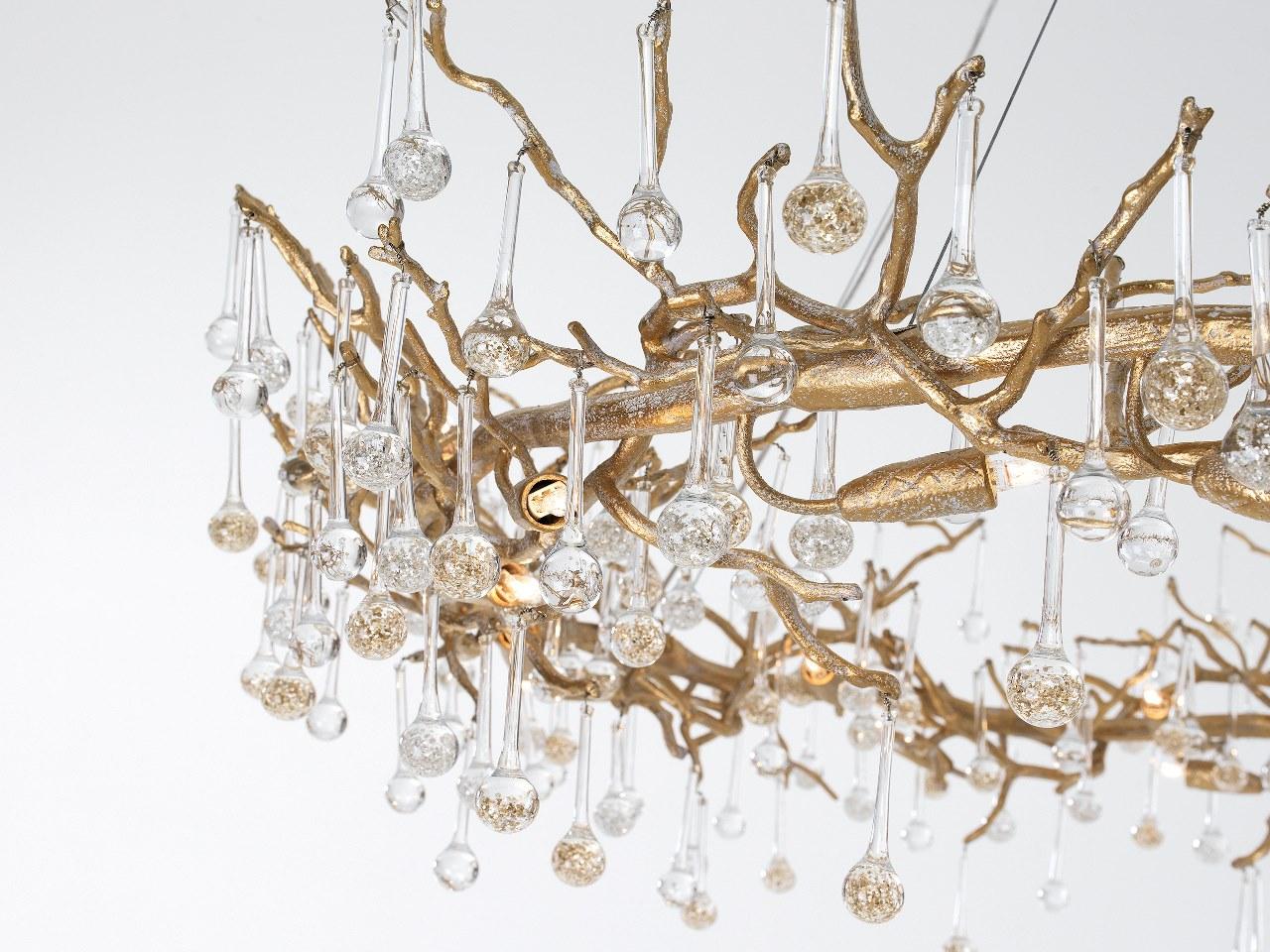 Halogen bronze pendant lamp | Bijout Ct3413/22 by Serip