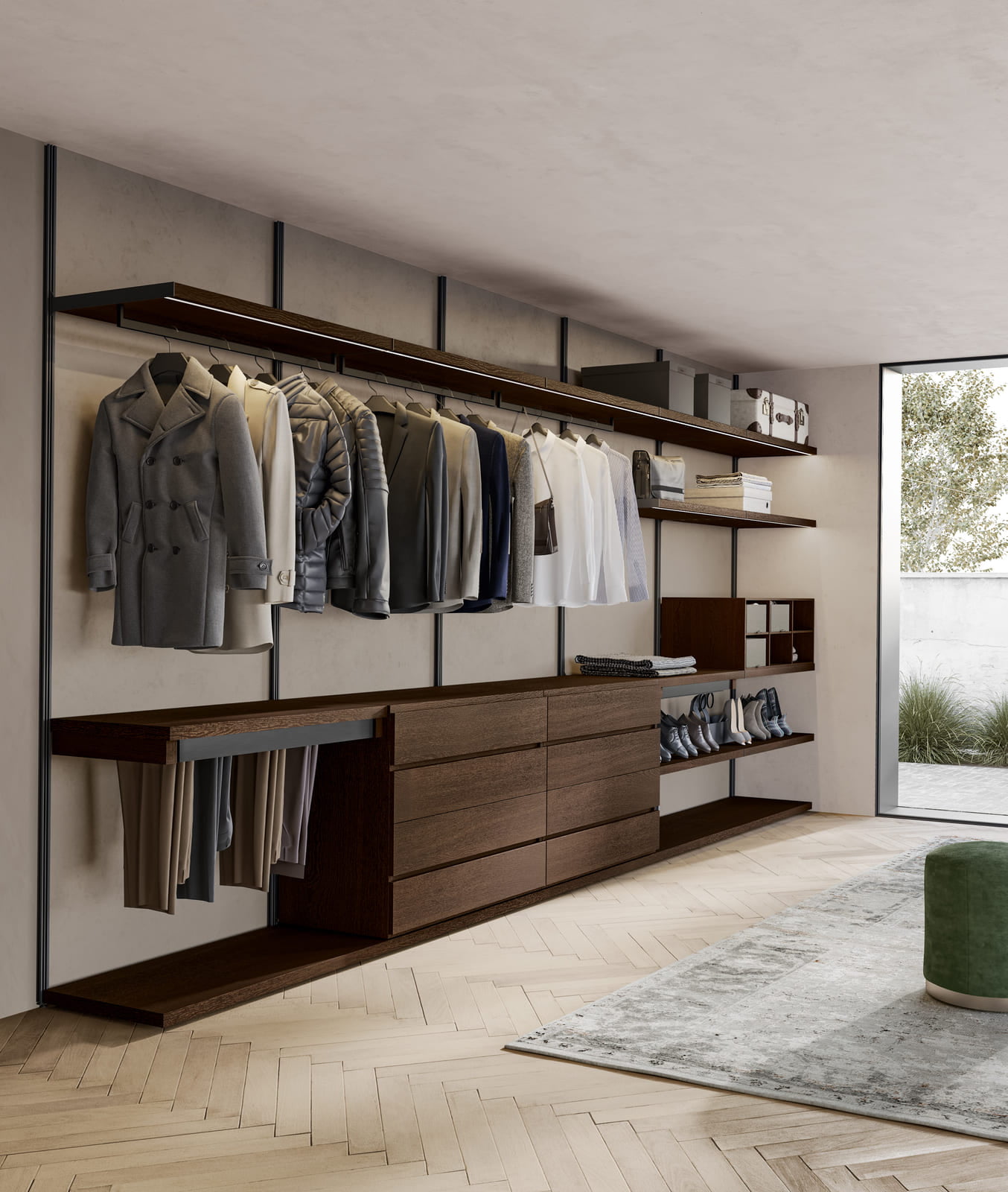 Modular melamine closet | Easy by Dall'Agnese