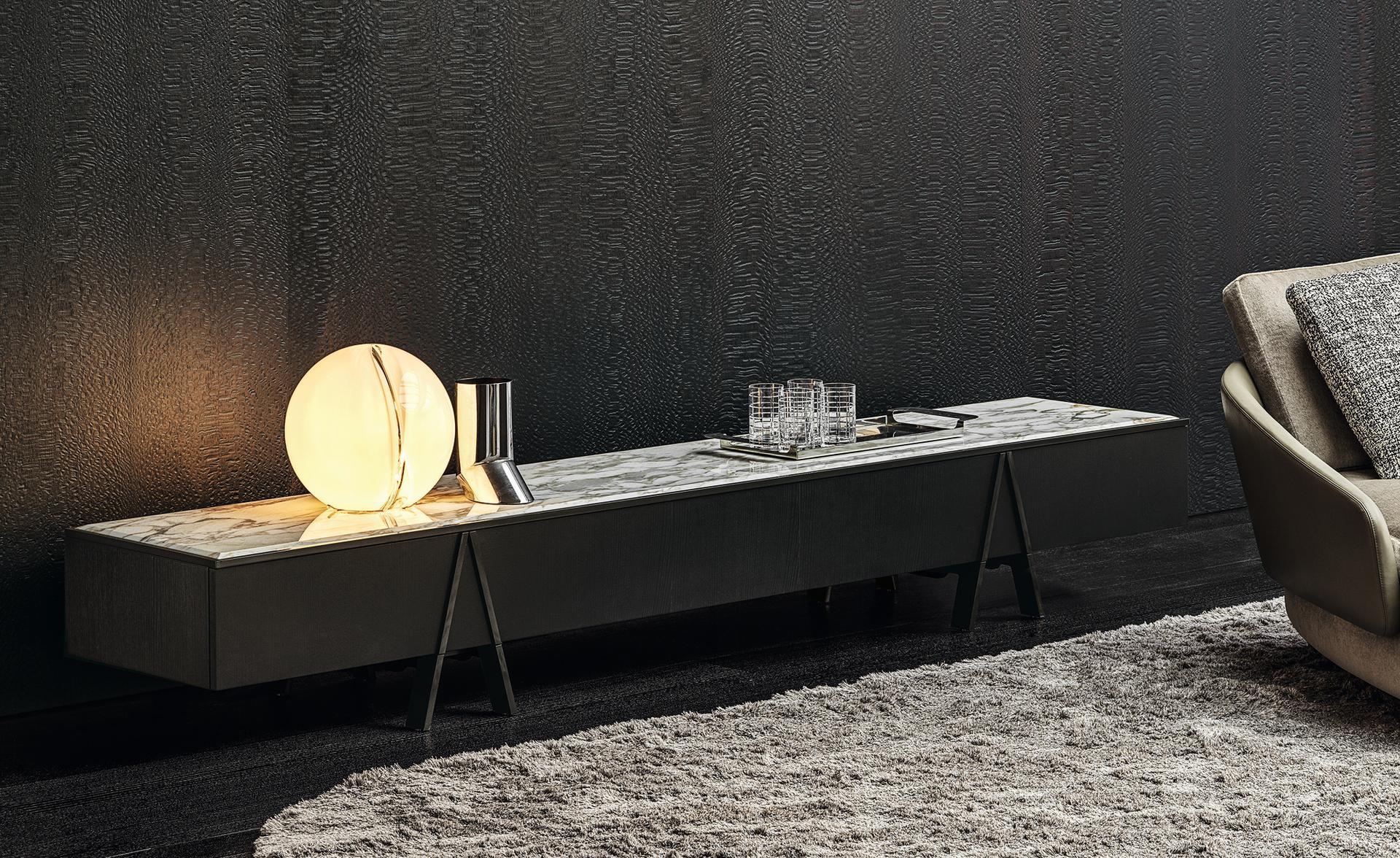 Wooden sideboard | Easel by Minotti