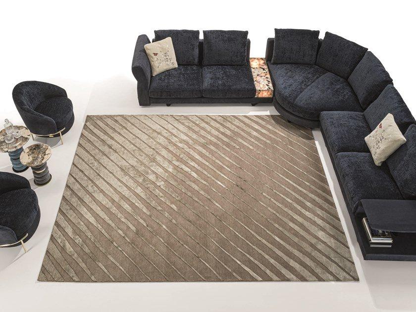Rectangular wool rug in a contemporary style | Shade by Longhi