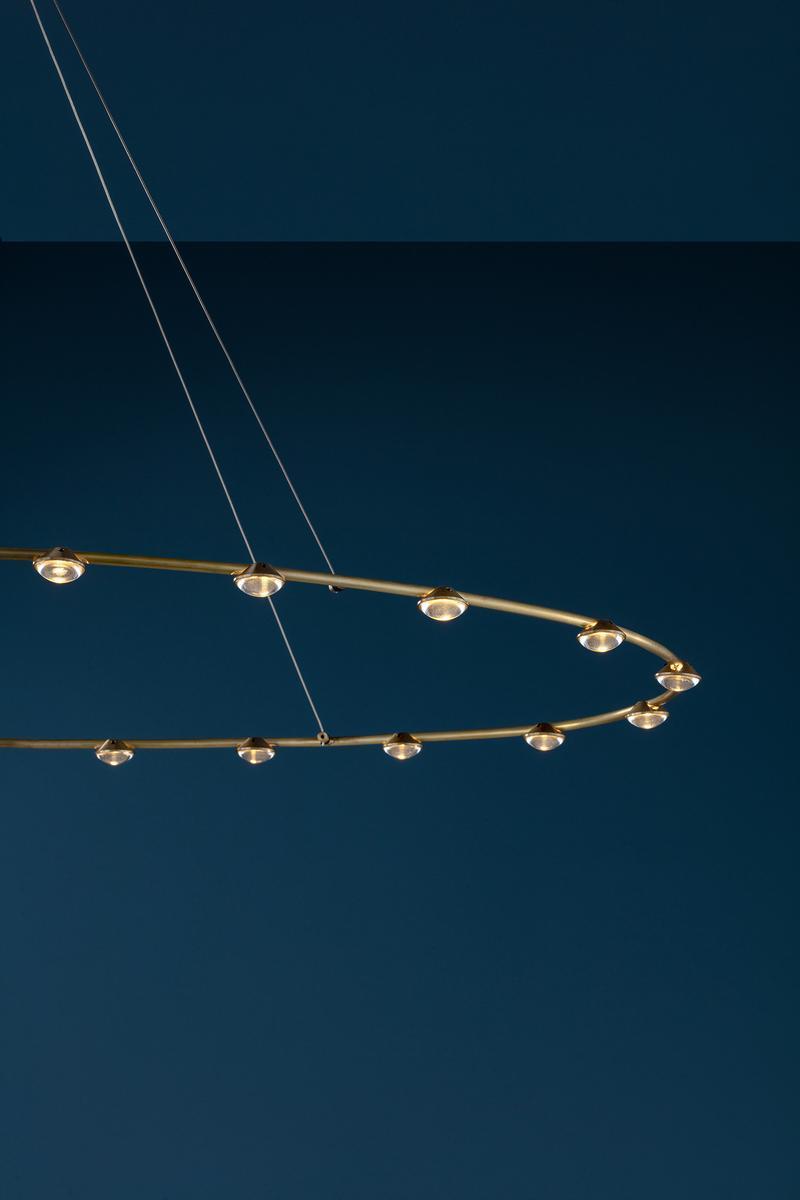 LED brass pendant lamp | 22 Petites Lentilles by Catellani & Smith