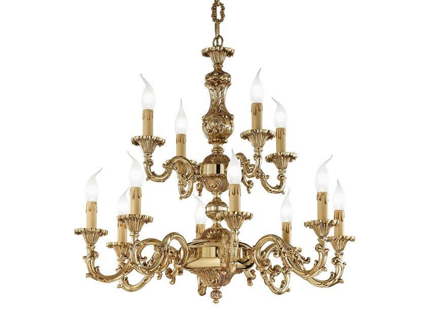 French Gold chandelier | Oldie 504/8+4 by Possoni Illuminazione
