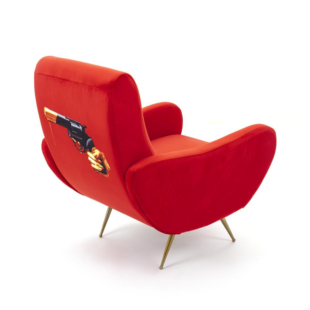 Fabric armchair with armrests | Revolver by Seletti
