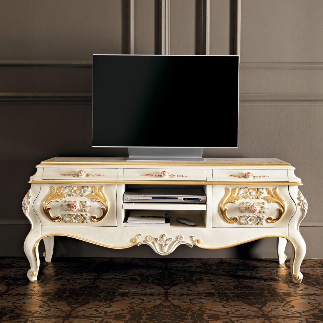 Solid wood TV cabinet | 11105 by Modenese Gastone