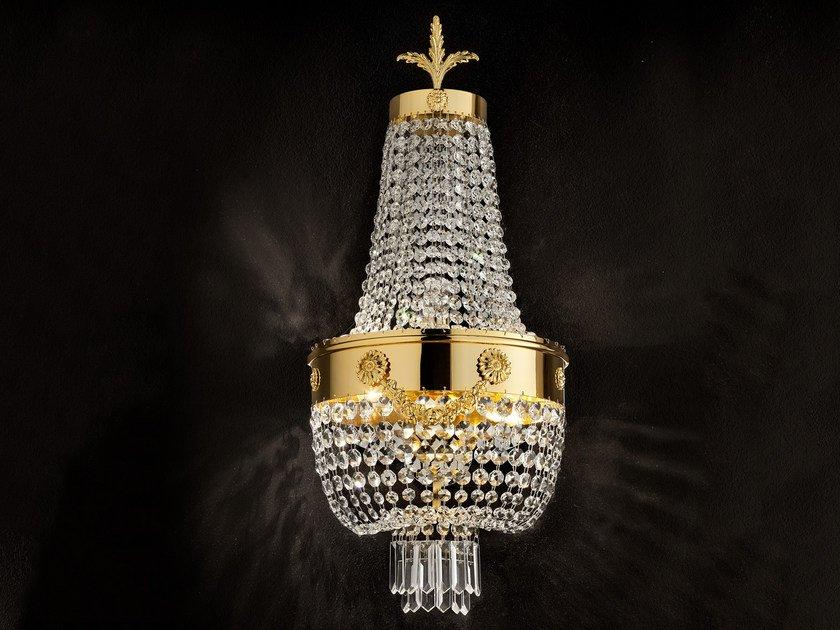 Incandescent metal wall light with crystals | Impero & Deco Ve 818 A3 by Masiero