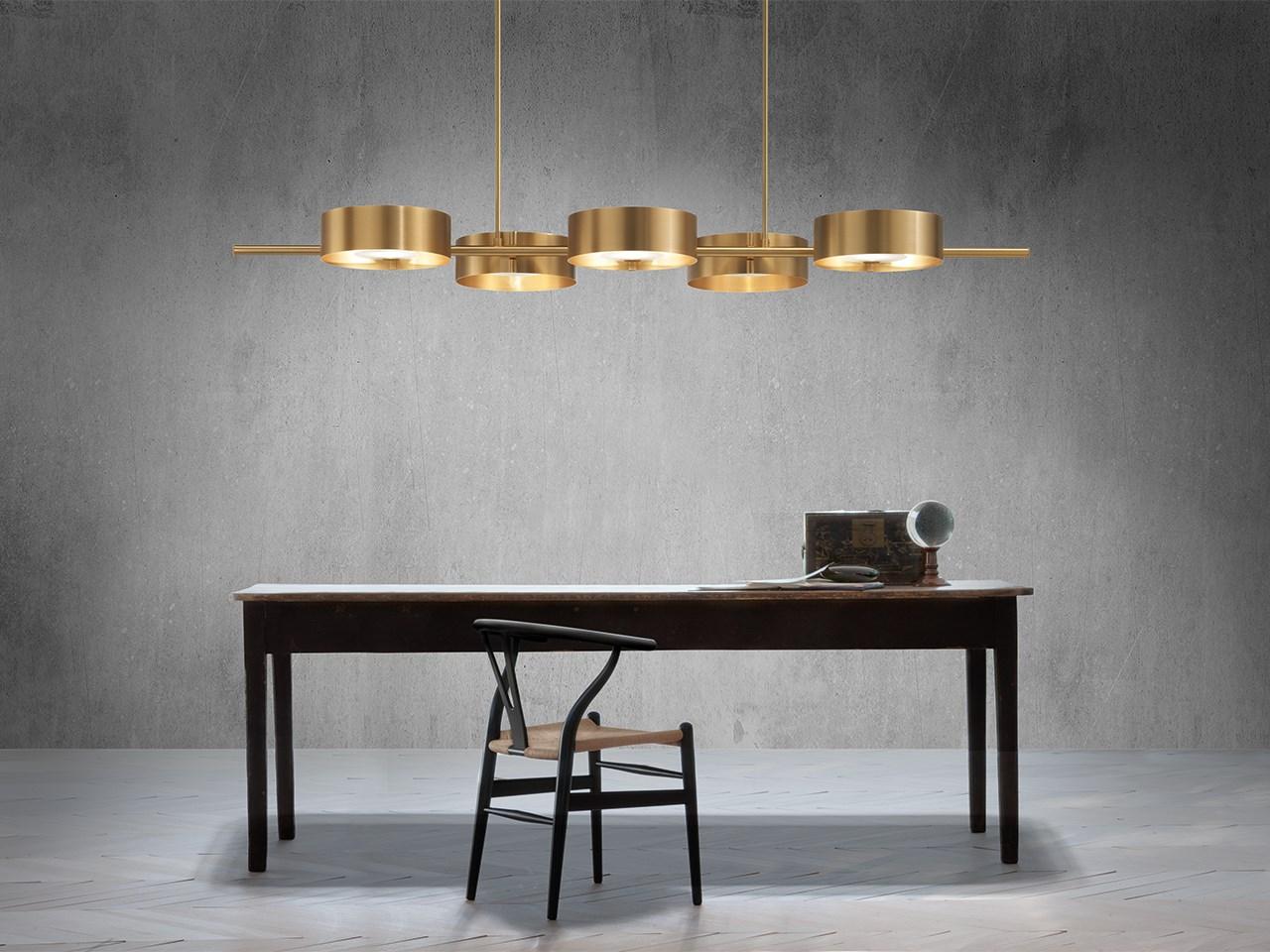 Metal pendant lamp | Sound Bil5 by Masiero