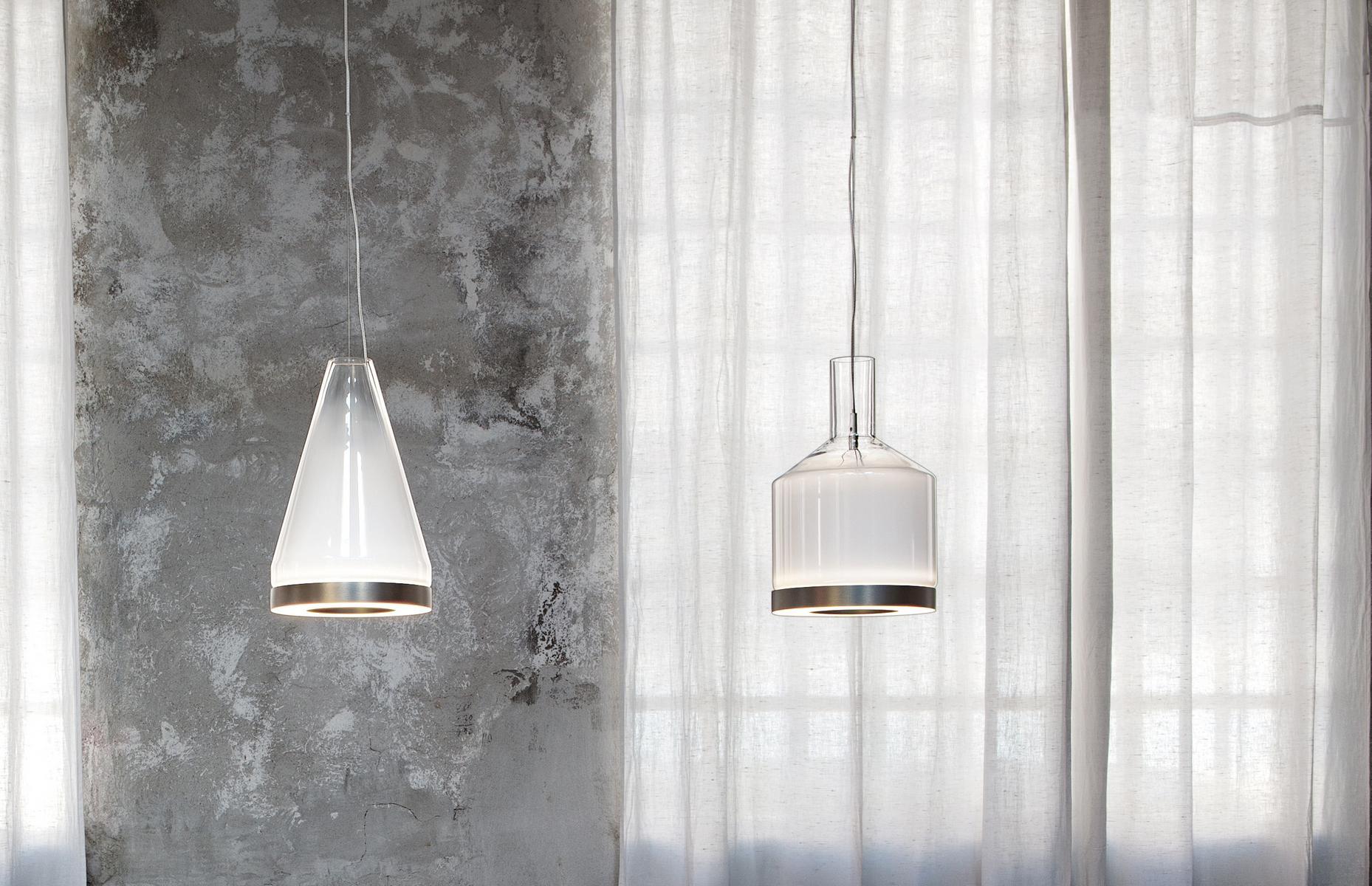 LED direct light glass pendant lamp | Medea Sp1 by Vistosi